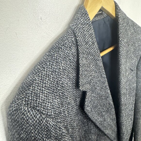 Harris Tweed Men's 40 Gray Blue  Scottish Wool Blazer Sports Jacket Moores - Picture 3 of 9